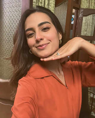 Iqra Aziz Wearing Burnt Orange Mira Set