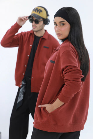 Varsity Jacket - Brick Rust