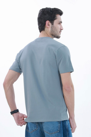 Smart Fit Tee, made from Durable COTRA® in grey colour.