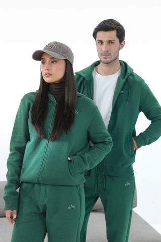 Zipper Hoodie - Great Green