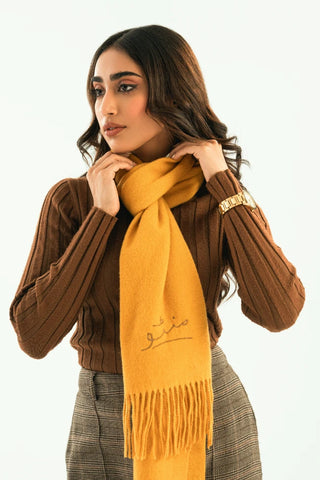 Cashmere Stole - Marigold Yellow