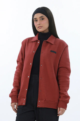 Varsity Jacket - Brick Rust