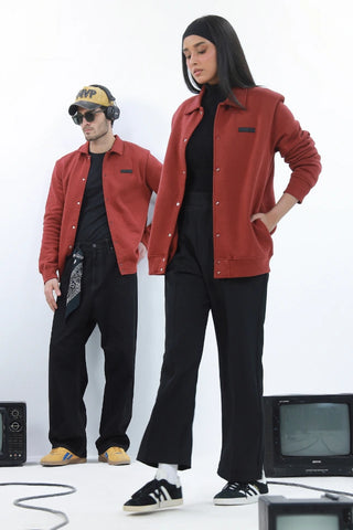 Varsity Jacket - Brick Rust