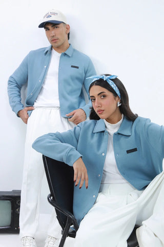 Varsity Jacket - Mist Blue