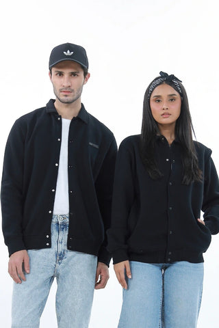 Varsity Jacket - Raven Black