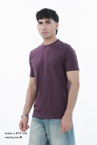 Smart Fit Tee, made from Durable COTRA® in purple color