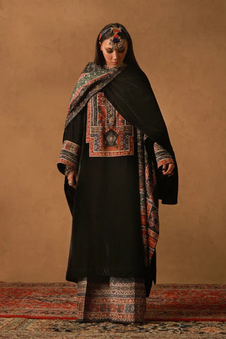 Khumar Velvet Cape