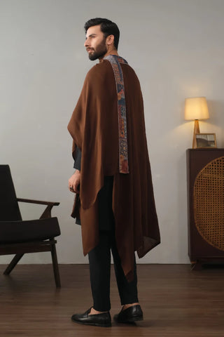 Manto's Unisex Wrap around Style Brown Cape