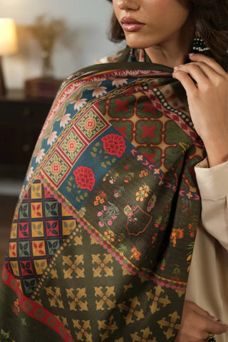 Gulposh Shawl - Green