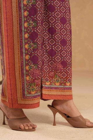 Azka Co-Ord Set- Magenta