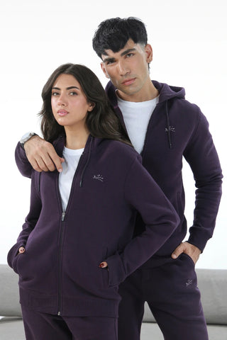 Zipper Hoodie - Deep Purple