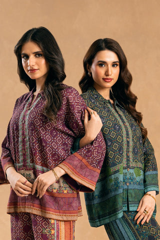 Azka Co-Ord Set- Magenta