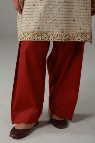 Farshi Shalwar - Red