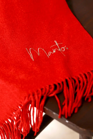 Cashmere Stole - Fiery Red