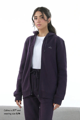 Zipper Hoodie - Deep Purple