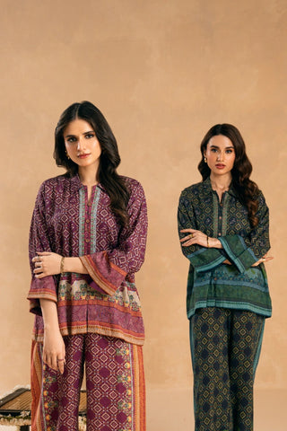 Azka Co-Ord Set- Magenta