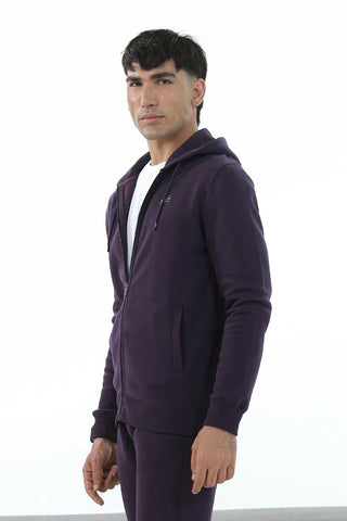 Zipper Hoodie - Deep Purple