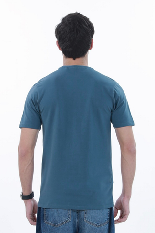Smart Fit Tee, made from Durable COTRA® in blue color