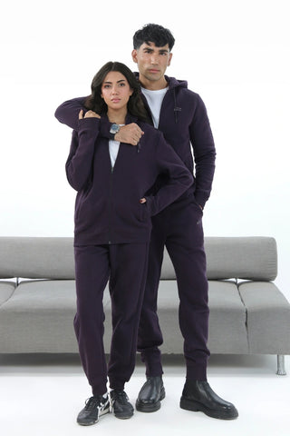 Zipper Hoodie - Deep Purple