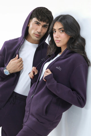 Zipper Hoodie - Deep Purple