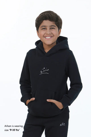 Pullover Hoodie (Kids) - Raven Black