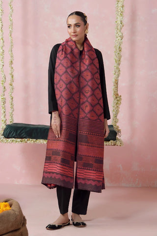 Parwana Weaved Shawl - Maroon
