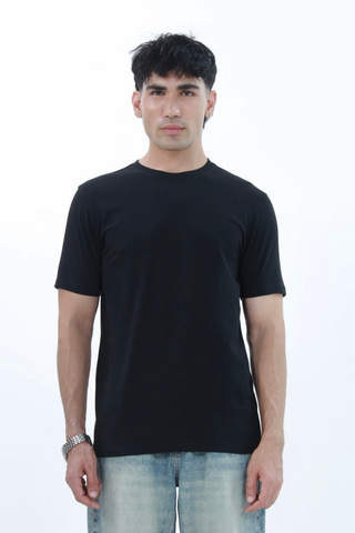 Smart Fit Tee, made from Durable COTRA® in black colour