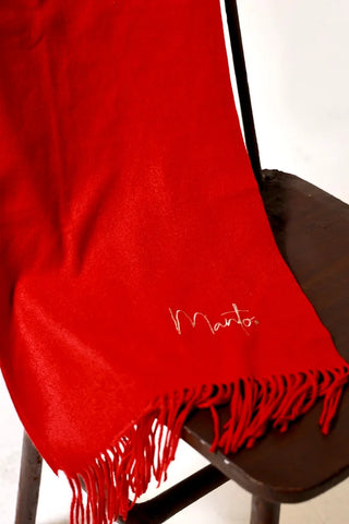 Cashmere Stole - Fiery Red