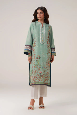 Green color 2-piece set in summer fabric