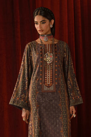 Zebunnisa Velvet Set - Purple