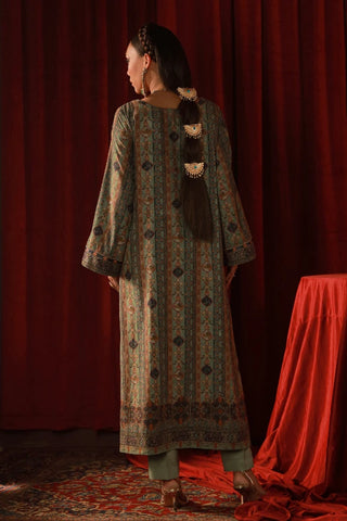 Zebunnisa Velvet Set - Green