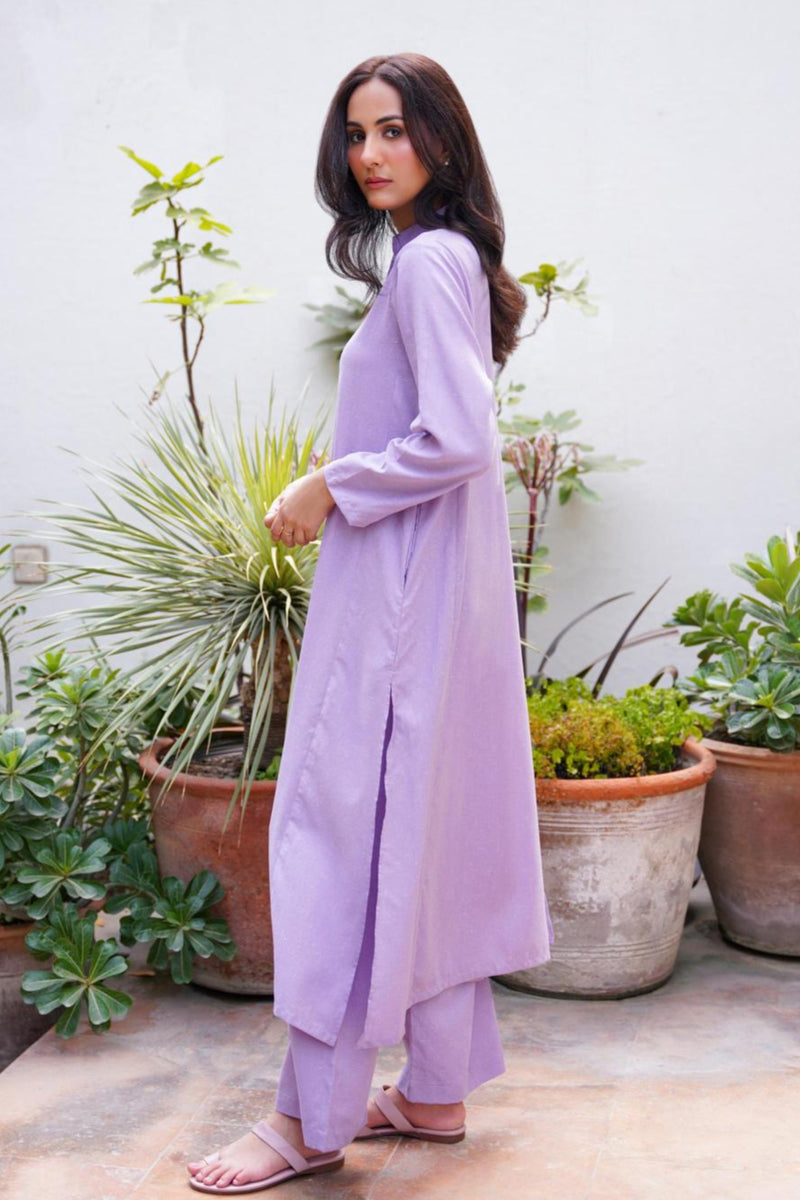 Soft Lavender Kalidaar Co-Ord Set | Manto