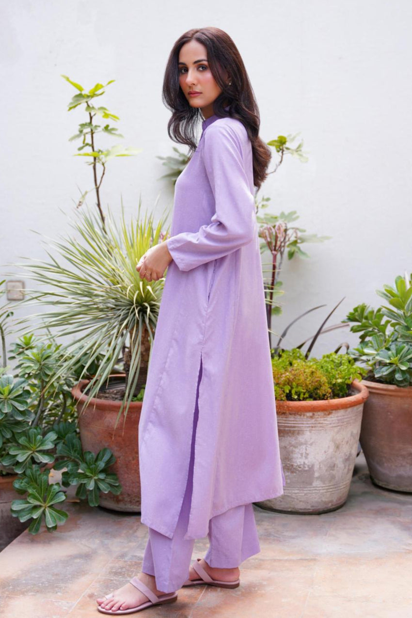 Soft Lavender Kalidaar Co-Ord Set | Manto
