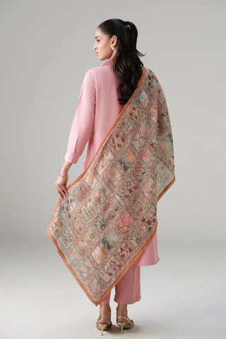 premium crinkle silk scarf featuring the words of Hafeez Jalandhari