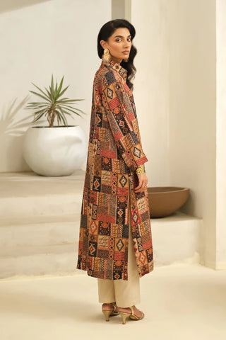 Manto Women's Ready to Wear Brown Qaafila Kurta with Urdu Calligraphy