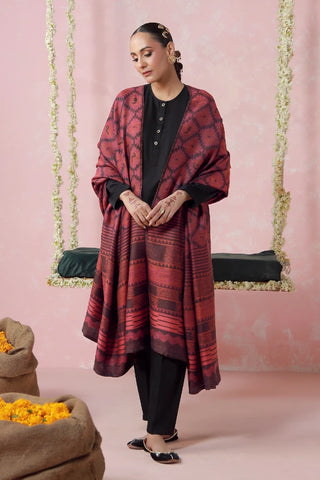 Parwana Weaved Shawl - Maroon