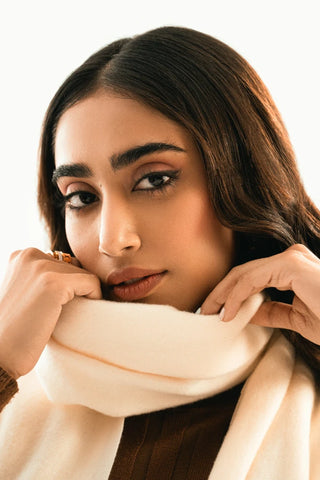 Cashmere Stole - Vanilla White