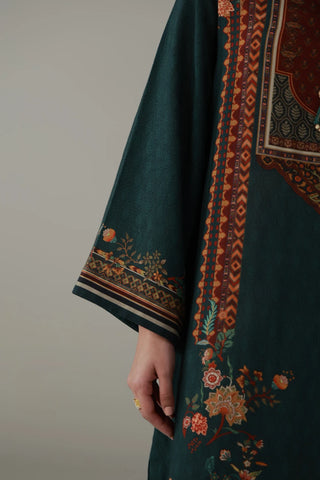 Cotton silk loose cut shirt with round neckline