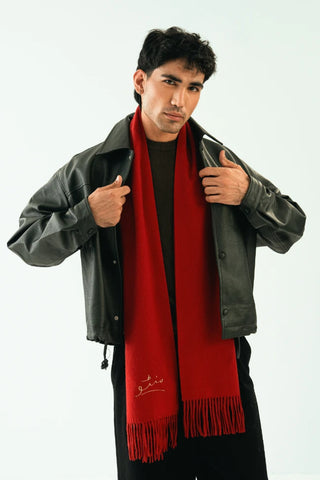 Cashmere Stole - Fiery Red