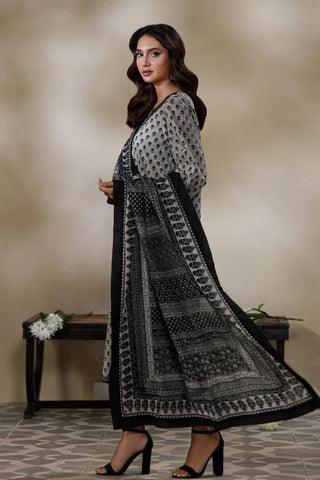 2 Piece printed co-ord set in Black & white color.