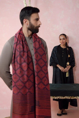 Parwana Weaved Shawl - Maroon