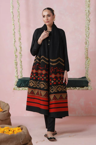 Aghaaz Weaved Shawl - Black