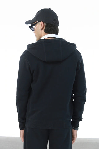 Zipper Hoodie - Raven Black