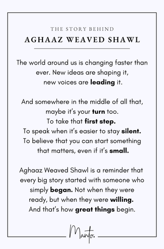 Aghaaz Weaved Shawl - Black