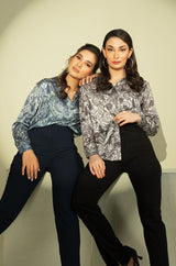 Virsa Silk Shirt - Shades Of Grey