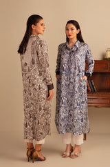 Virsa Silk Long Shirt - Blue