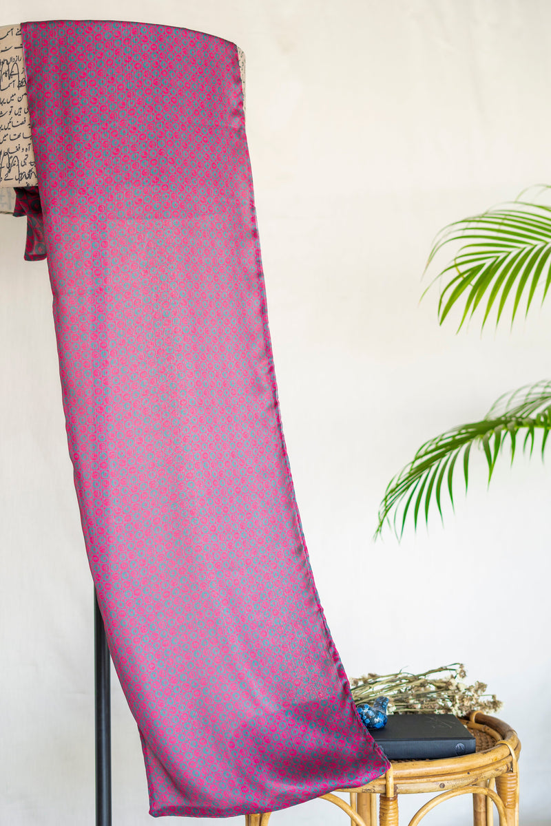 Magenta & Teal- Manto Blocks Stole
