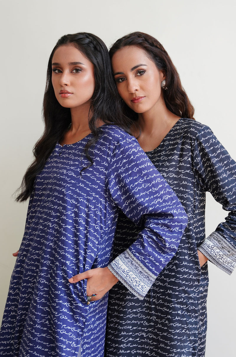 Virsa Lawn Kurta - Blue