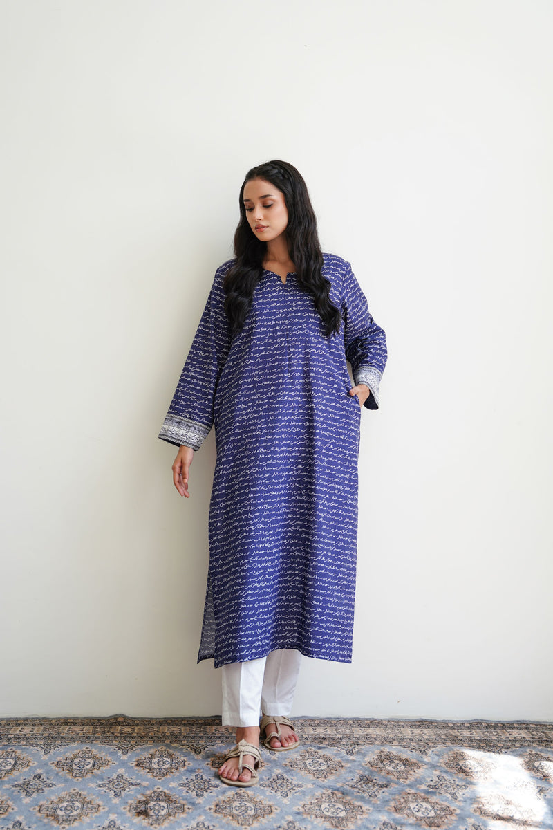 Virsa Lawn Kurta - Blue