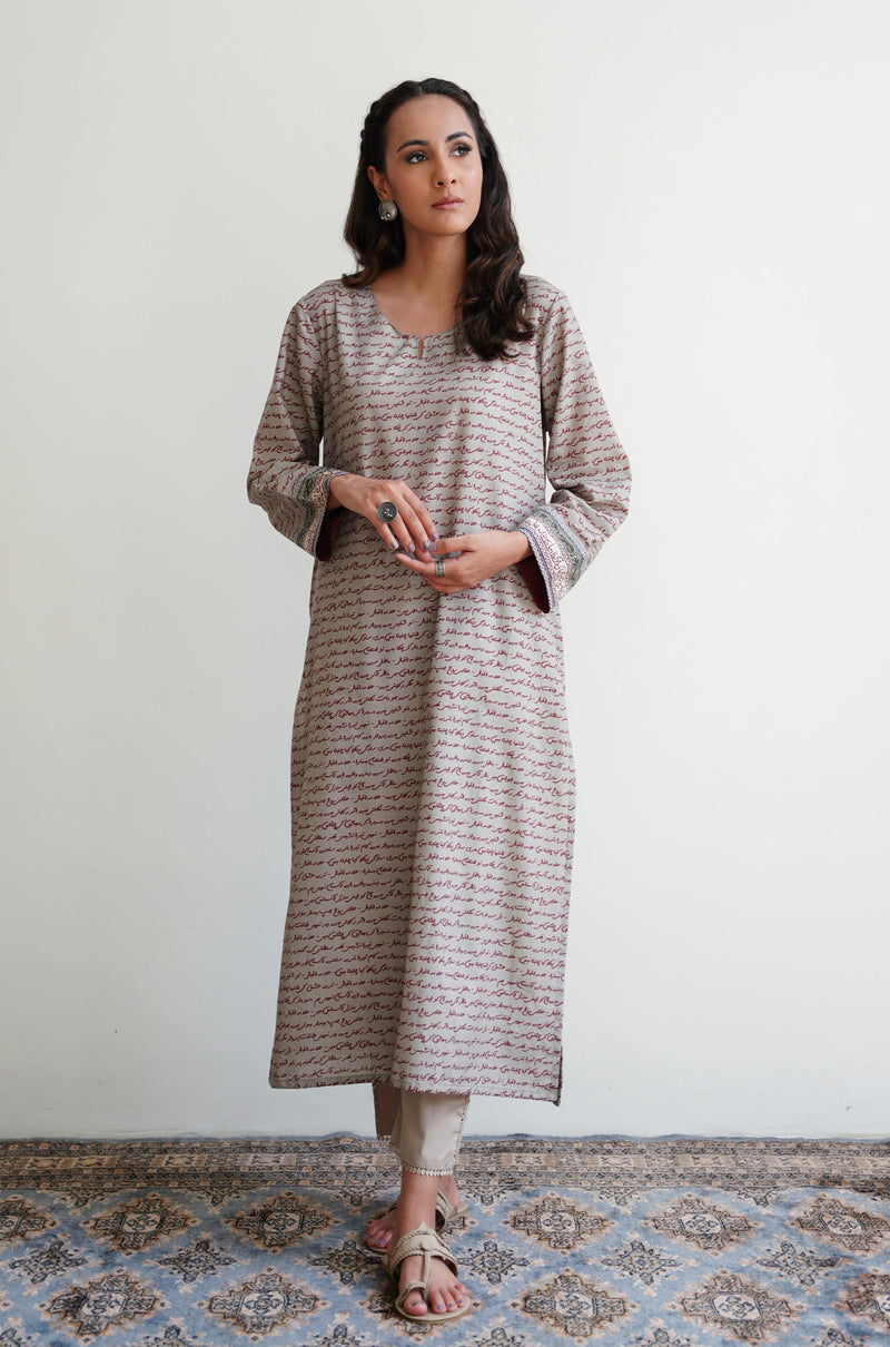 Virsa Lawn Kurta - Beige